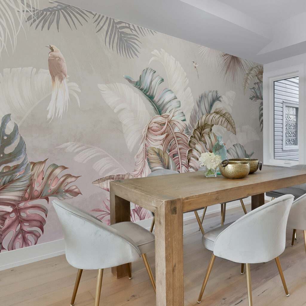 Folhas tropicais pastel — interior 7