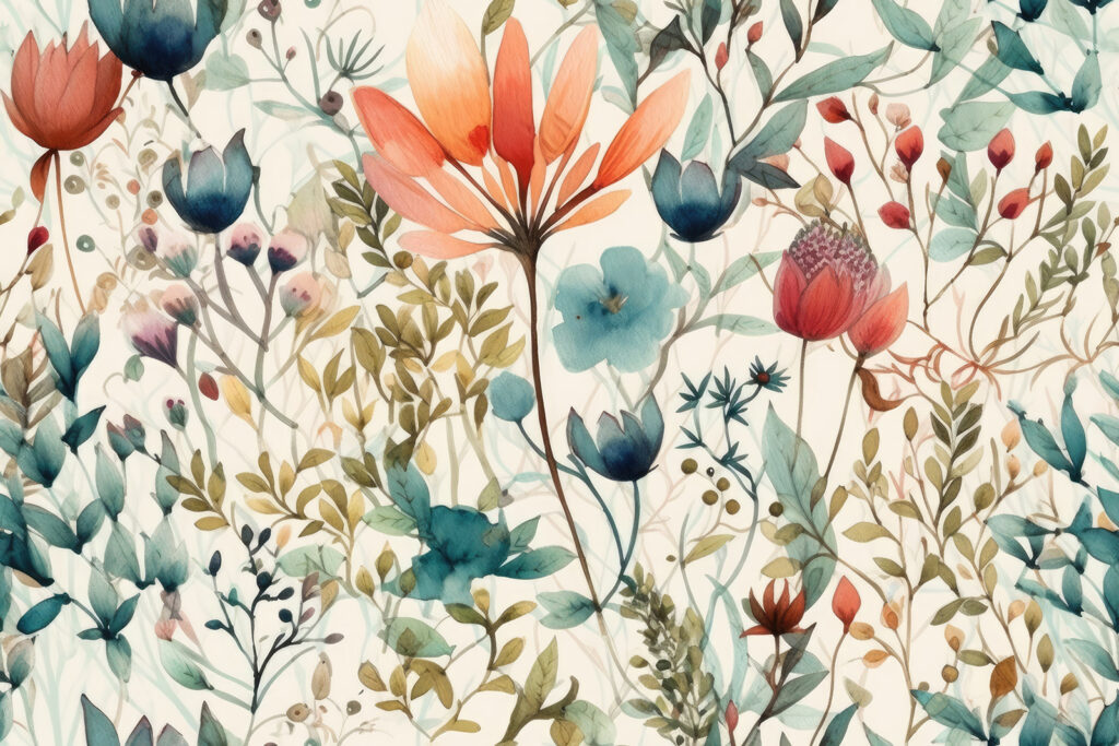 Jardim de flores soltas — design completo