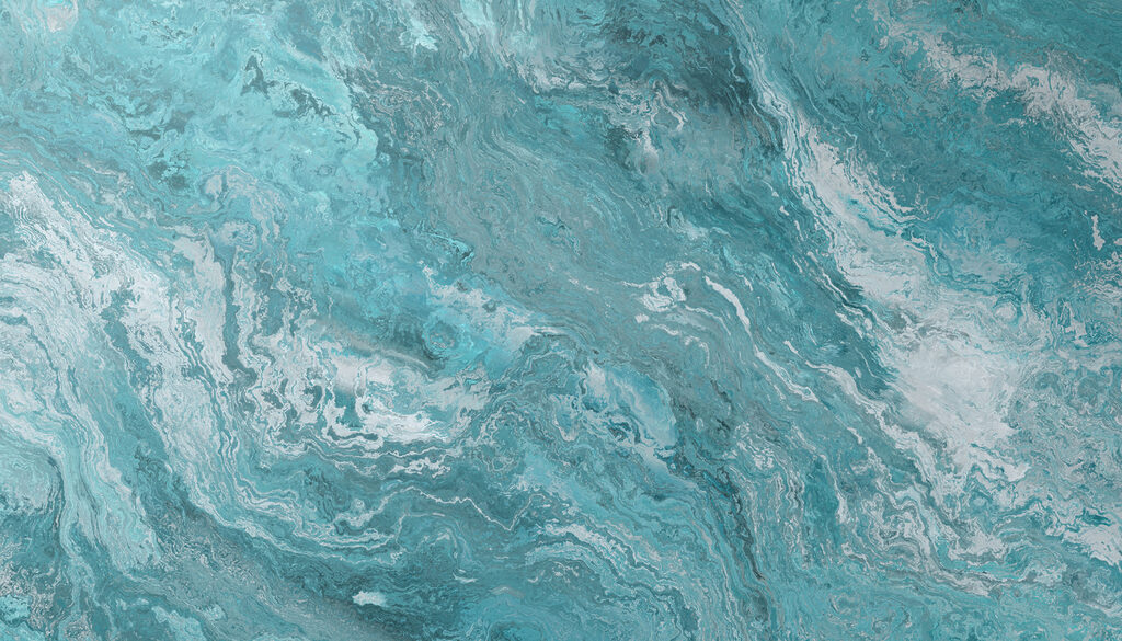 Faixas turquesa em ondas — design completo