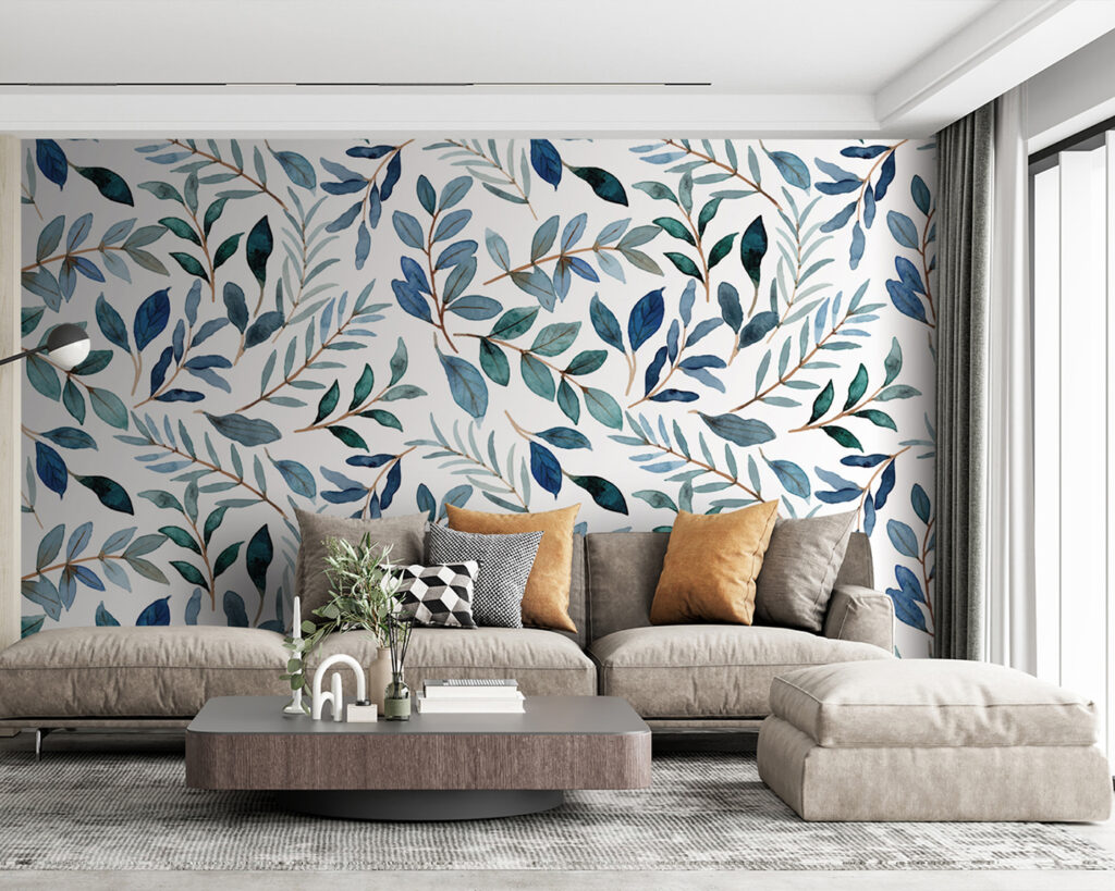 Ramos em ritmo azul-esverdeado — interior 2