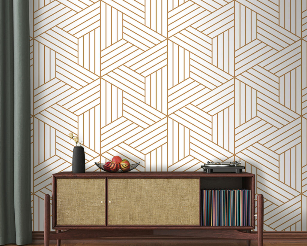 Entrelaçado dourado — interior 1