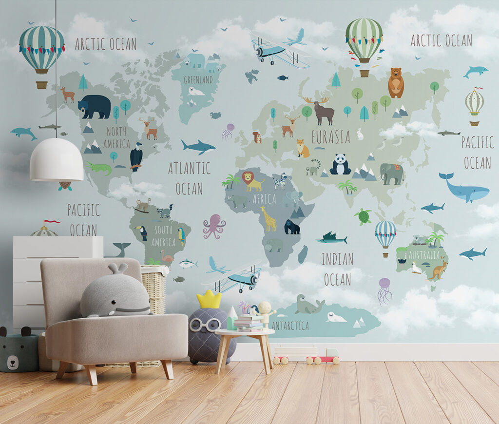 Mapa animal com balões — interior 3