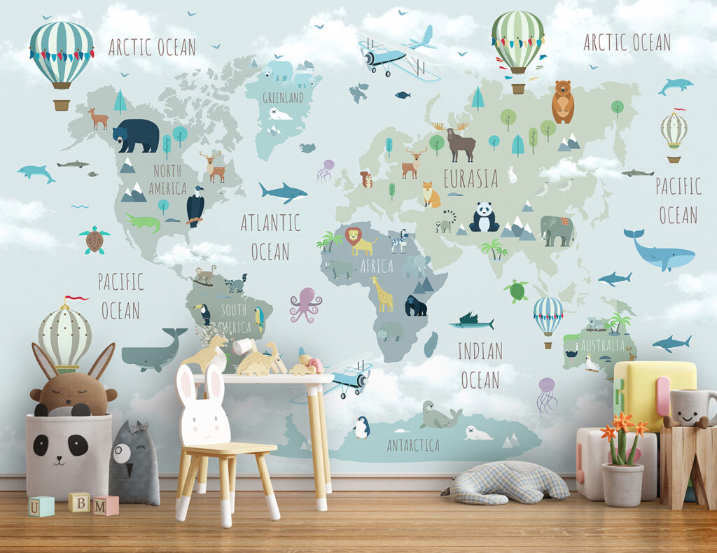 Mapa animal com balões — interior 2