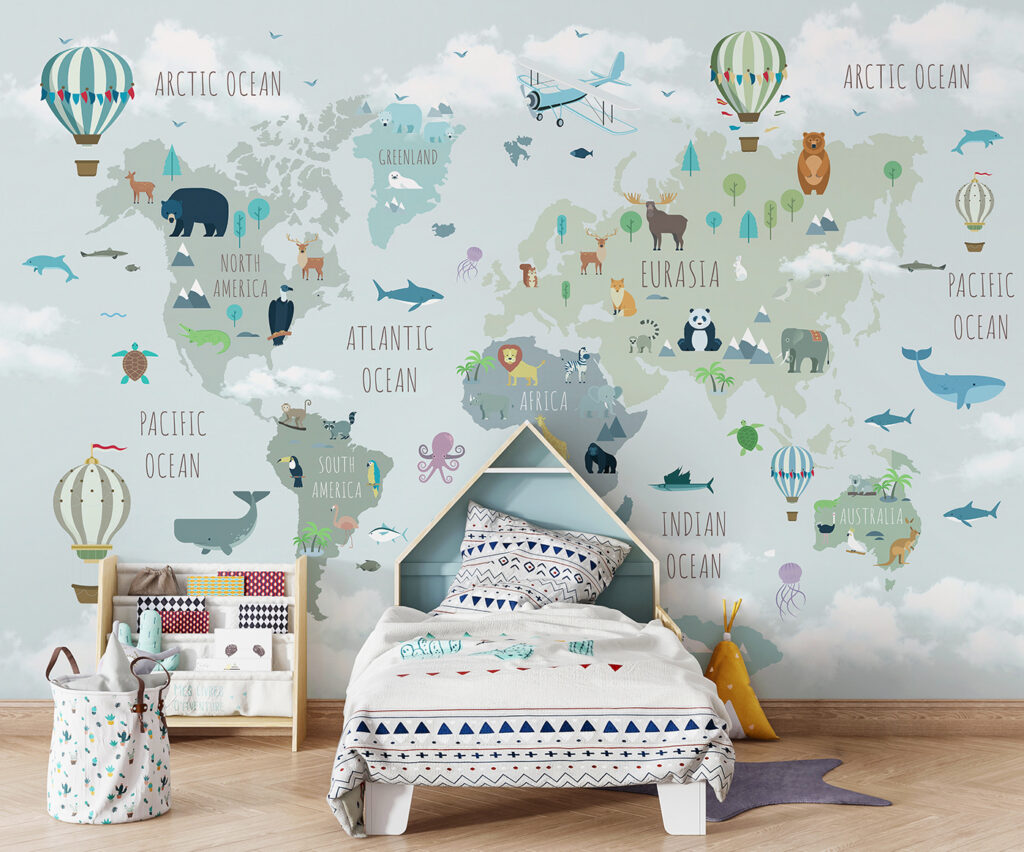 Mapa animal com balões — interior 4