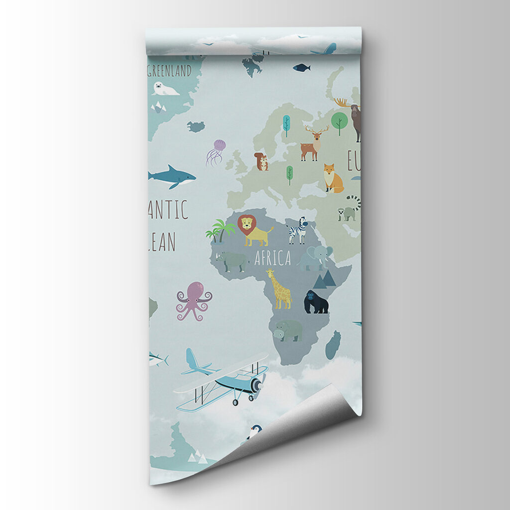 Mapa animal com balões — vista do produto