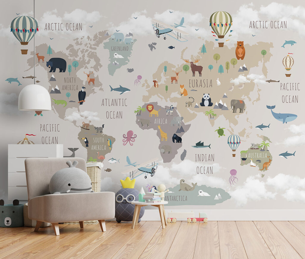 Mapa animal com balões — interior 2
