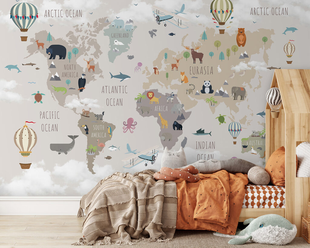 Mapa animal com balões — interior 4