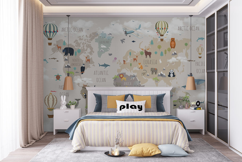 Mapa animal com balões — interior 8