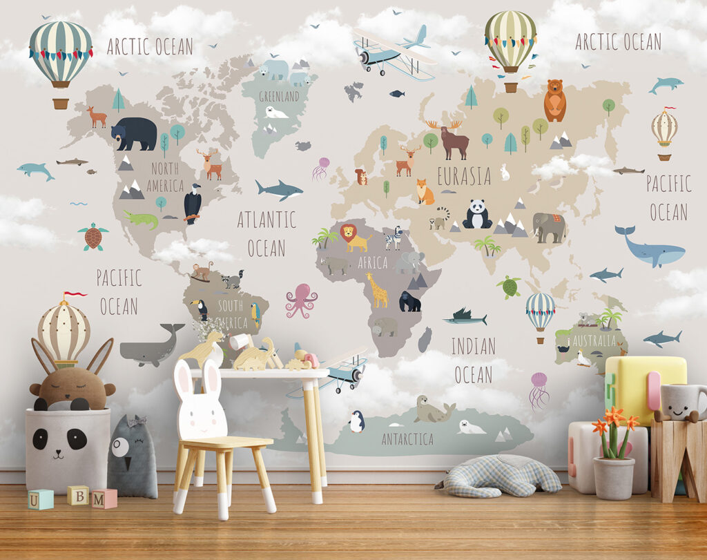 Mapa animal com balões — interior 5