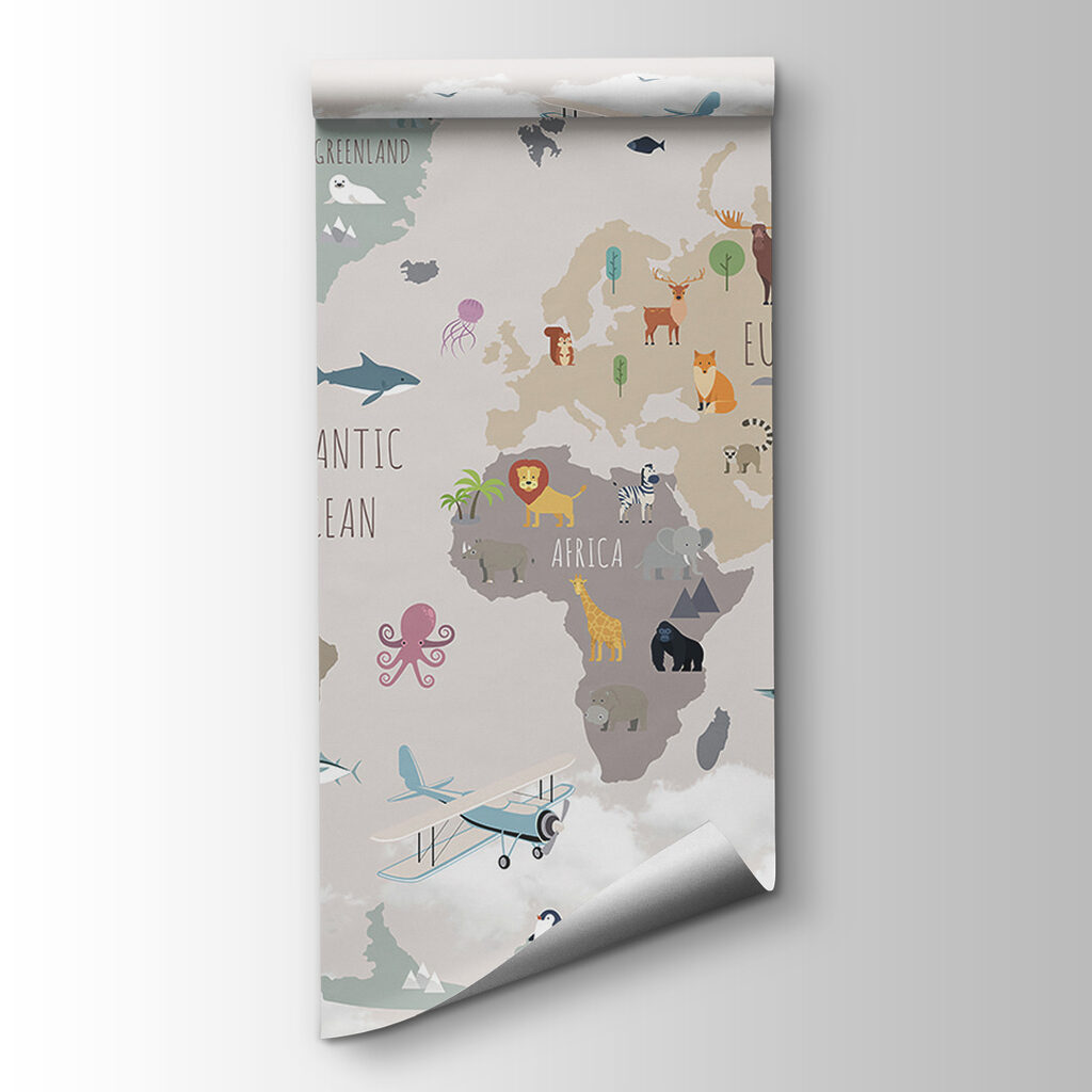 Mapa animal com balões — vista do produto