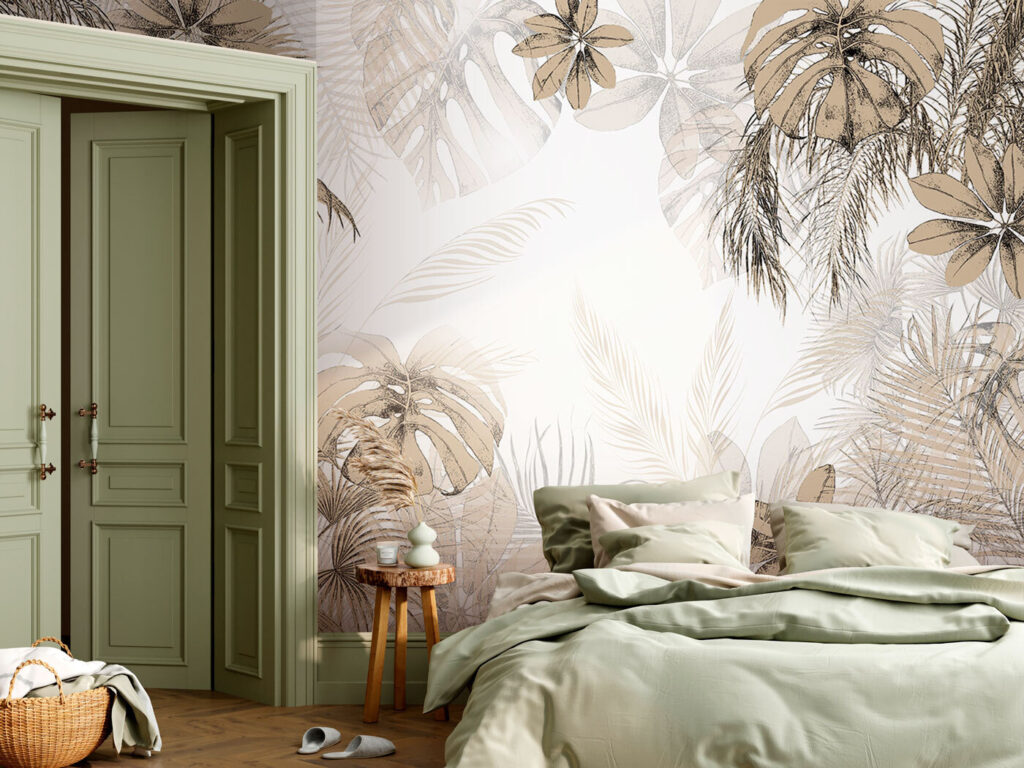Folhas tropicais em moldura — interior 2
