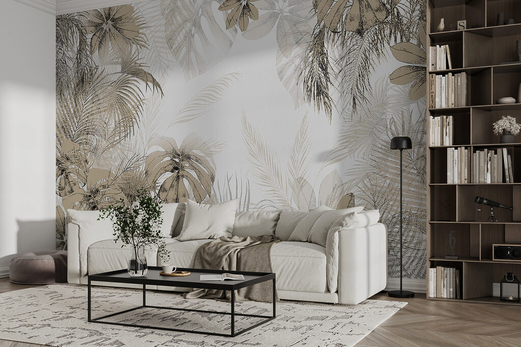 Folhas tropicais em moldura — interior 4