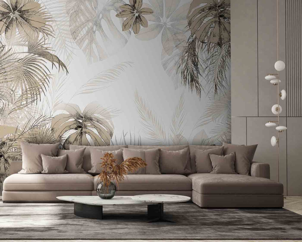 Folhas tropicais em moldura — interior 3