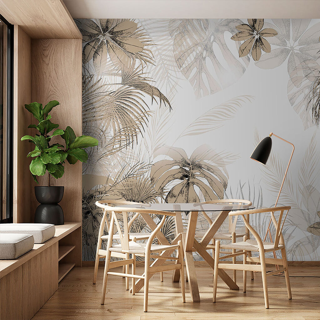 Folhas tropicais em moldura — interior 5
