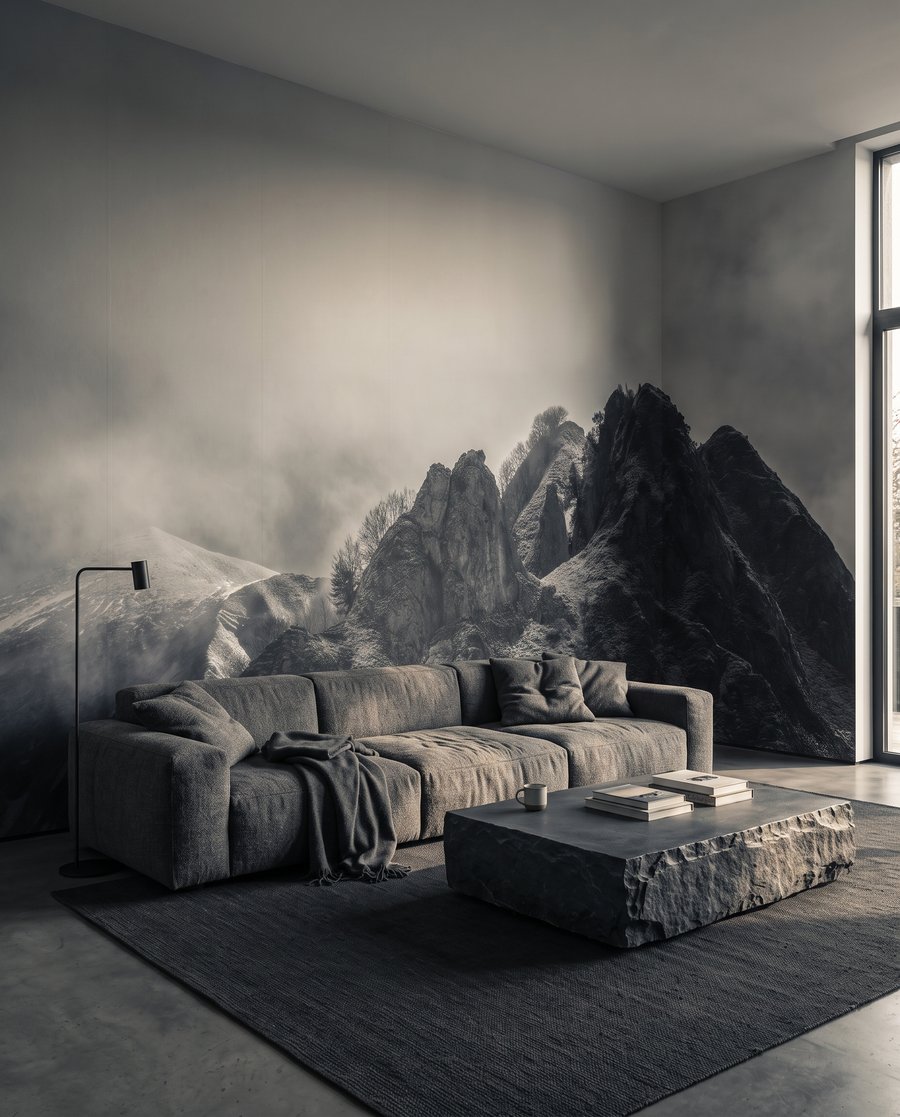 Rochedos escuros na neblina — interior 2
