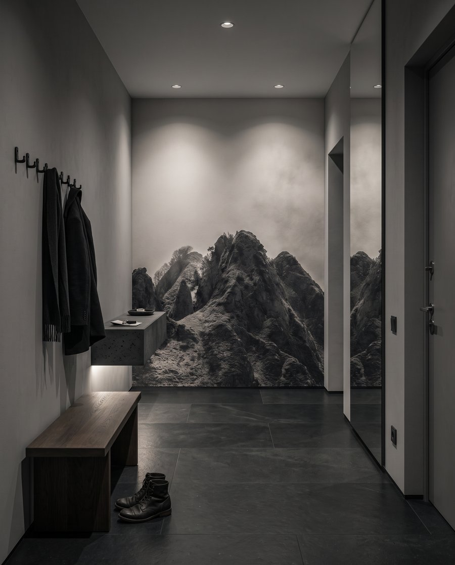 Rochedos escuros na neblina — interior 3