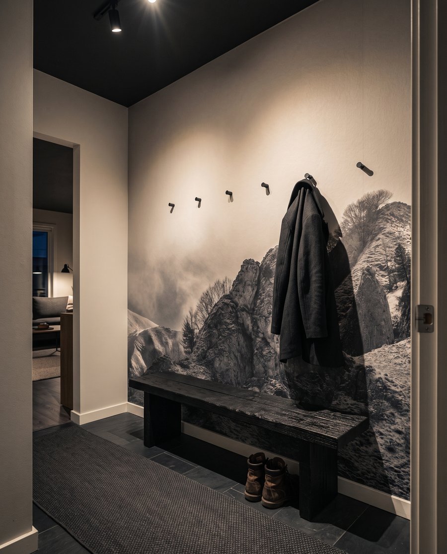 Rochedos escuros na neblina — interior 4
