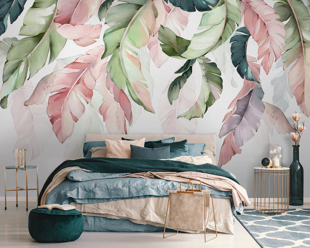 Folhas pastel pendentes — interior 3
