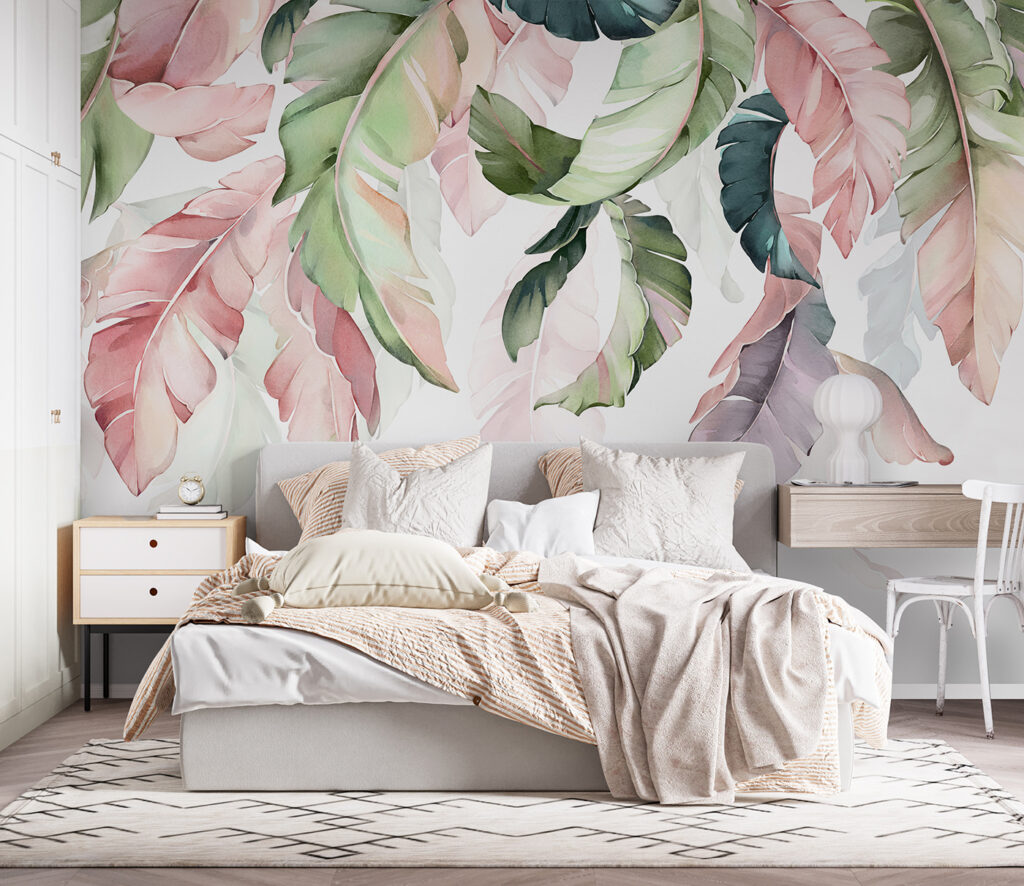 Folhas pastel pendentes — interior 2