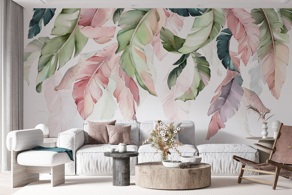Folhas pastel pendentes — interior 6