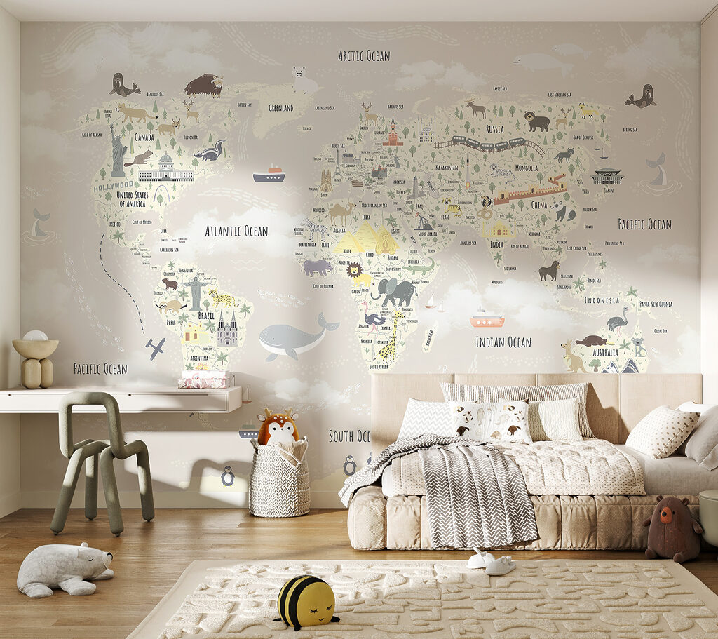 Mapa com amigos viajantes — interior 1