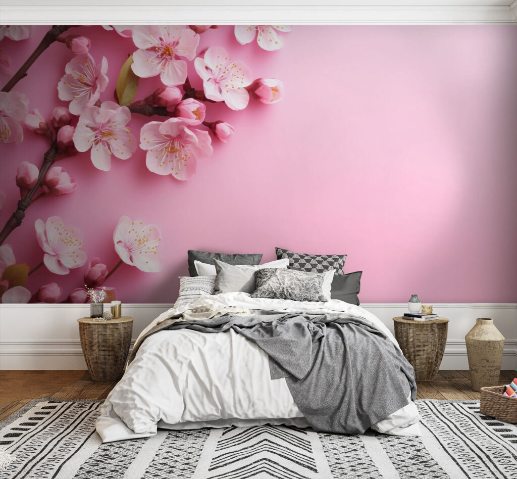 Orla de flores cor-de-rosa — interior 2