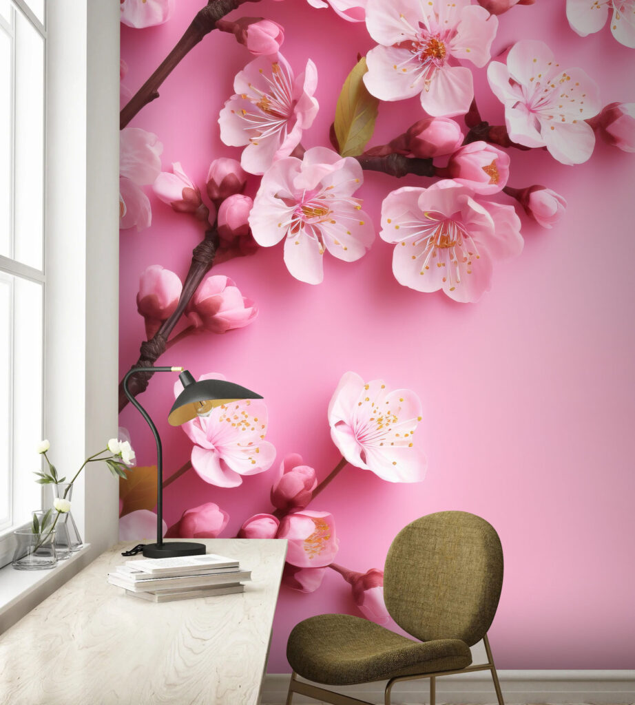 Orla de flores cor-de-rosa — interior 3