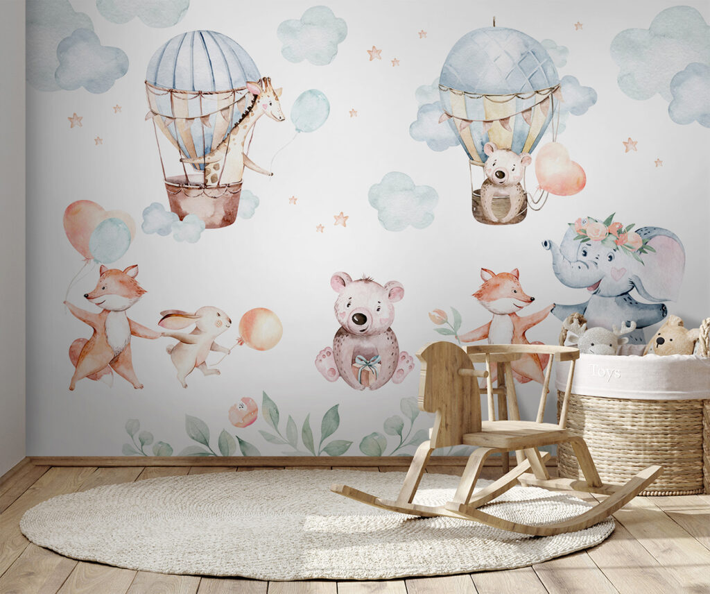Animais com dois balões — interior 3