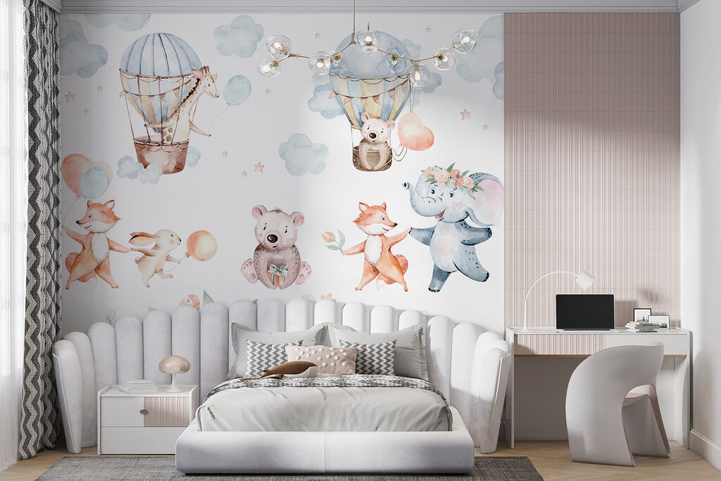 Animais com dois balões — interior 4
