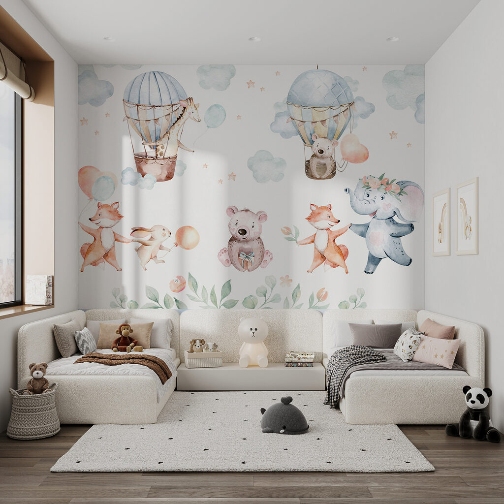 Animais com dois balões — interior 5
