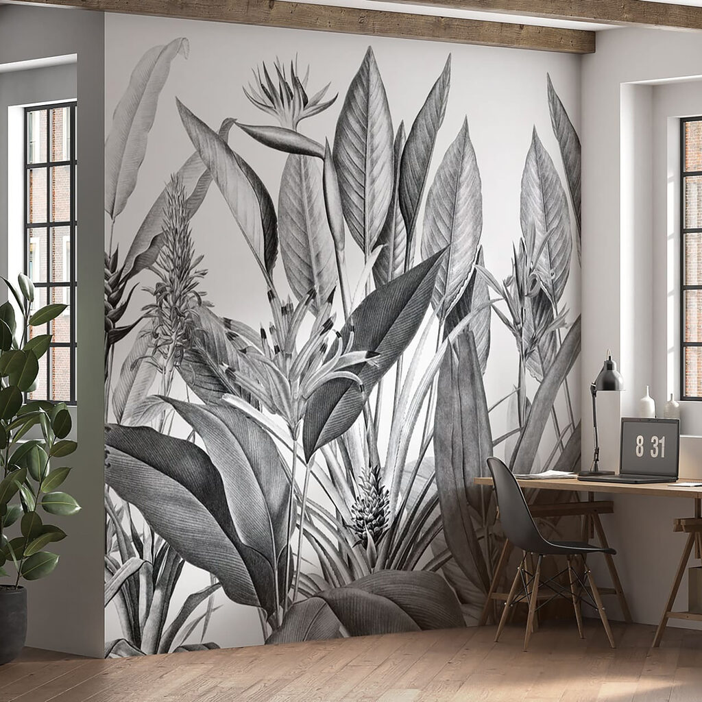 Flores tropicais entre folhas — interior 4