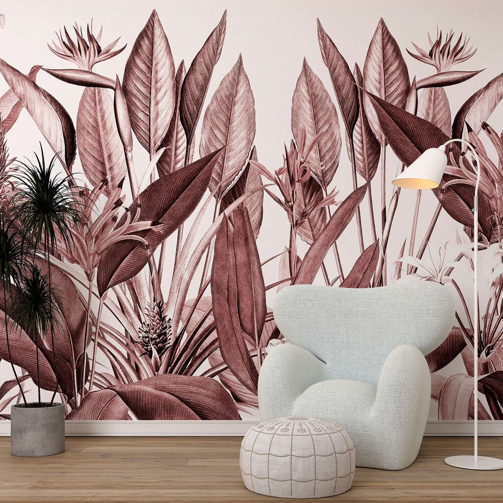 Flores tropicais entre folhas — interior 3