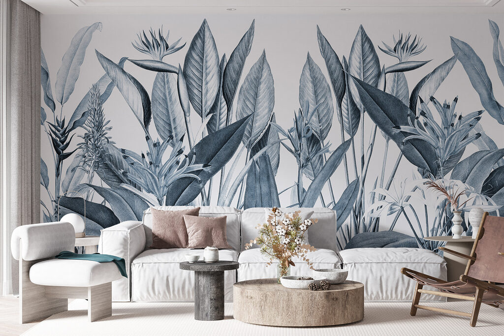 Flores tropicais entre folhas — interior 3