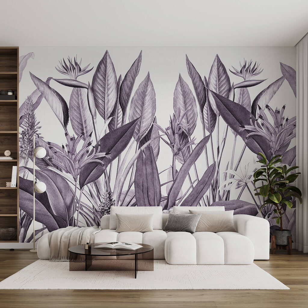 Flores tropicais entre folhas — interior 3