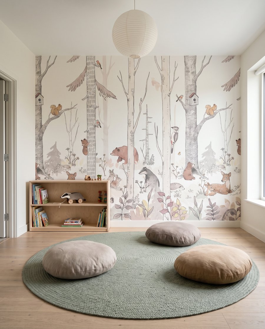 Animais entre caules finos — interior 3