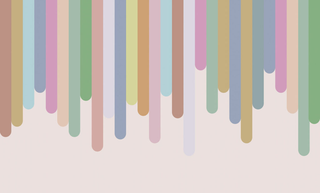 Faixas pastel arredondadas — design completo