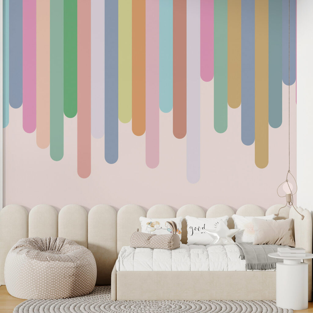 Faixas pastel arredondadas — interior 2