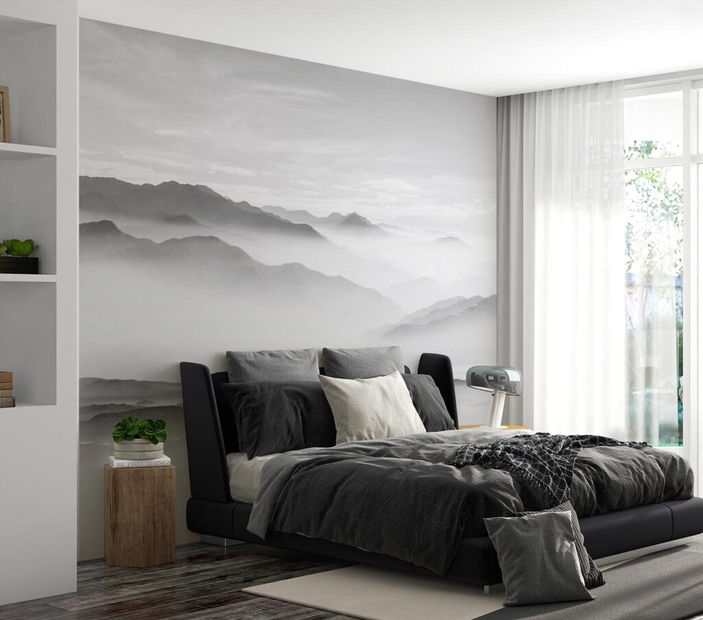 Montanhas cinzentas na neblina — interior 1