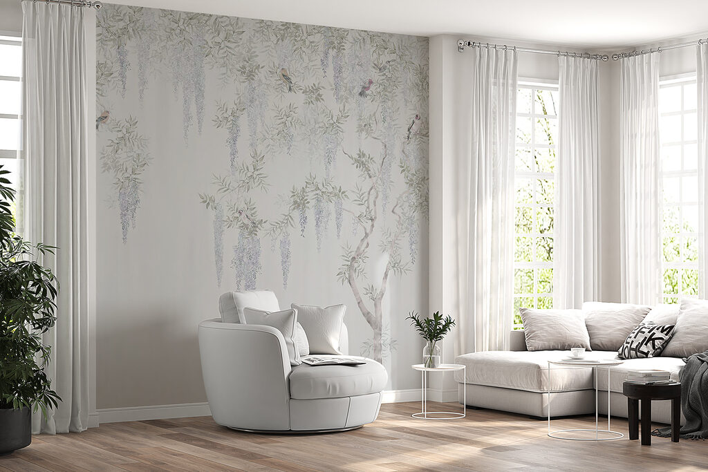 Véu de flores prateado — interior 5