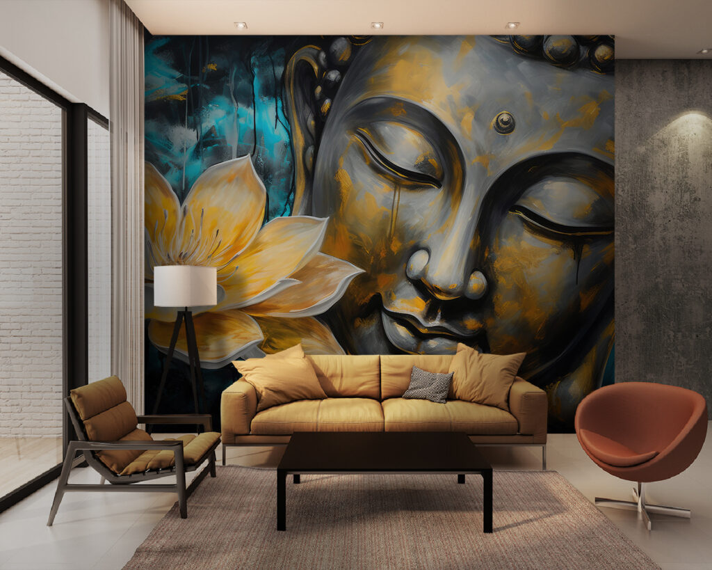 Buda com lótus dourado — interior 1