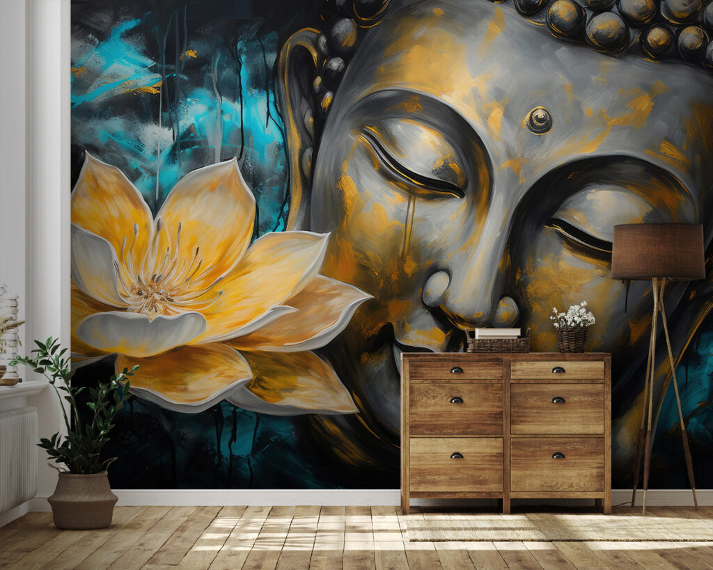 Buda com lótus dourado — interior 2