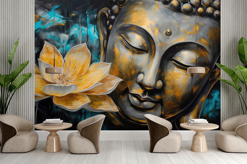 Buda com lótus dourado — interior 4