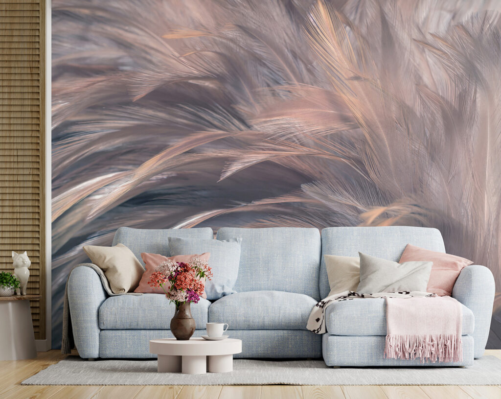Penas cinzentas e rosadas — interior 4