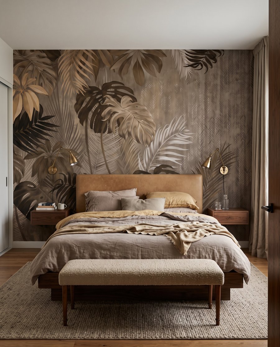 Folhas em sombras castanhas — interior 2