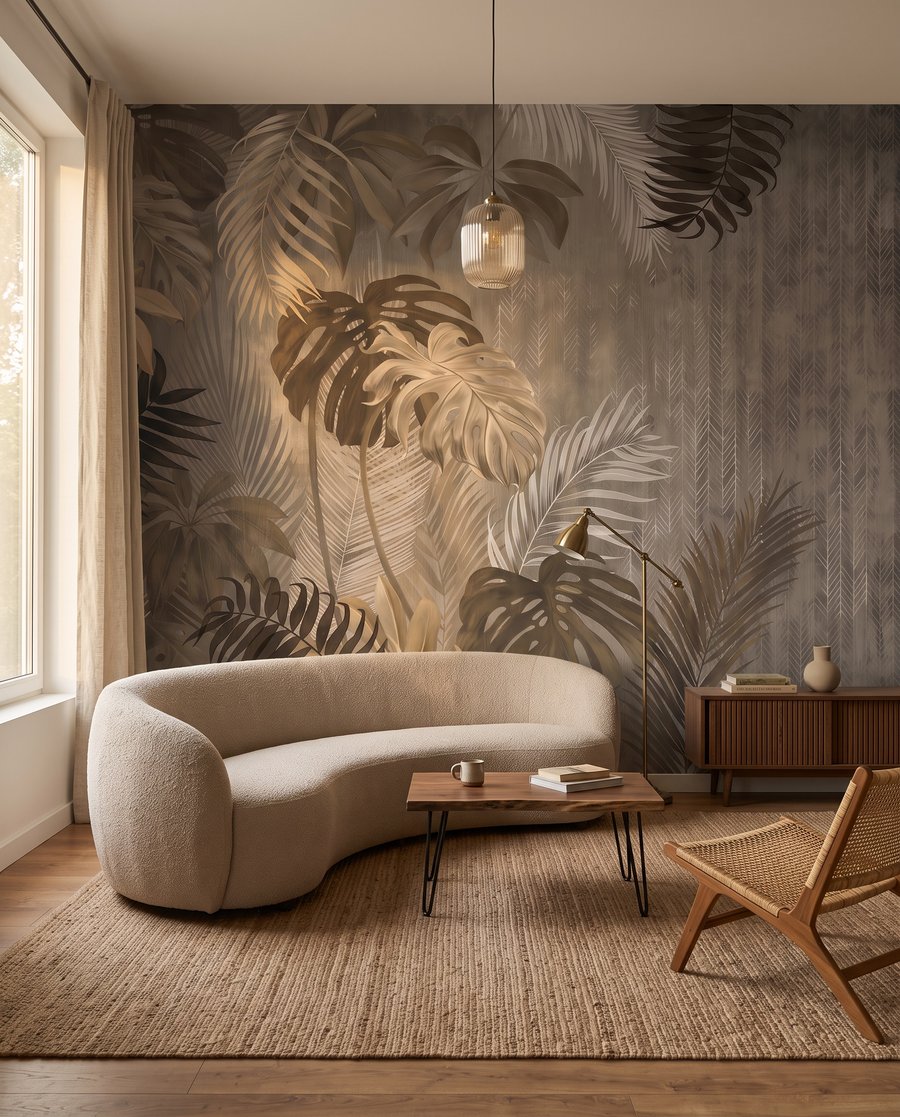 Folhas em sombras castanhas — interior 4