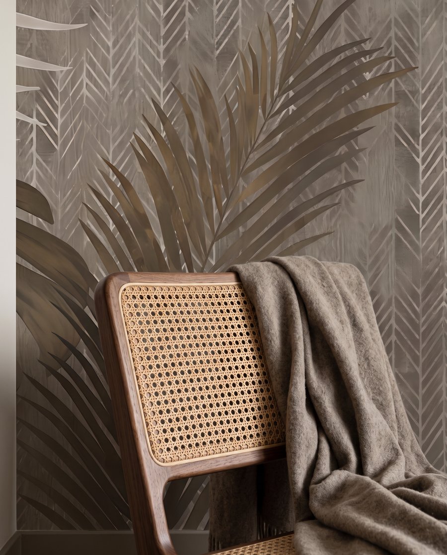 Folhas em sombras castanhas — detalhe