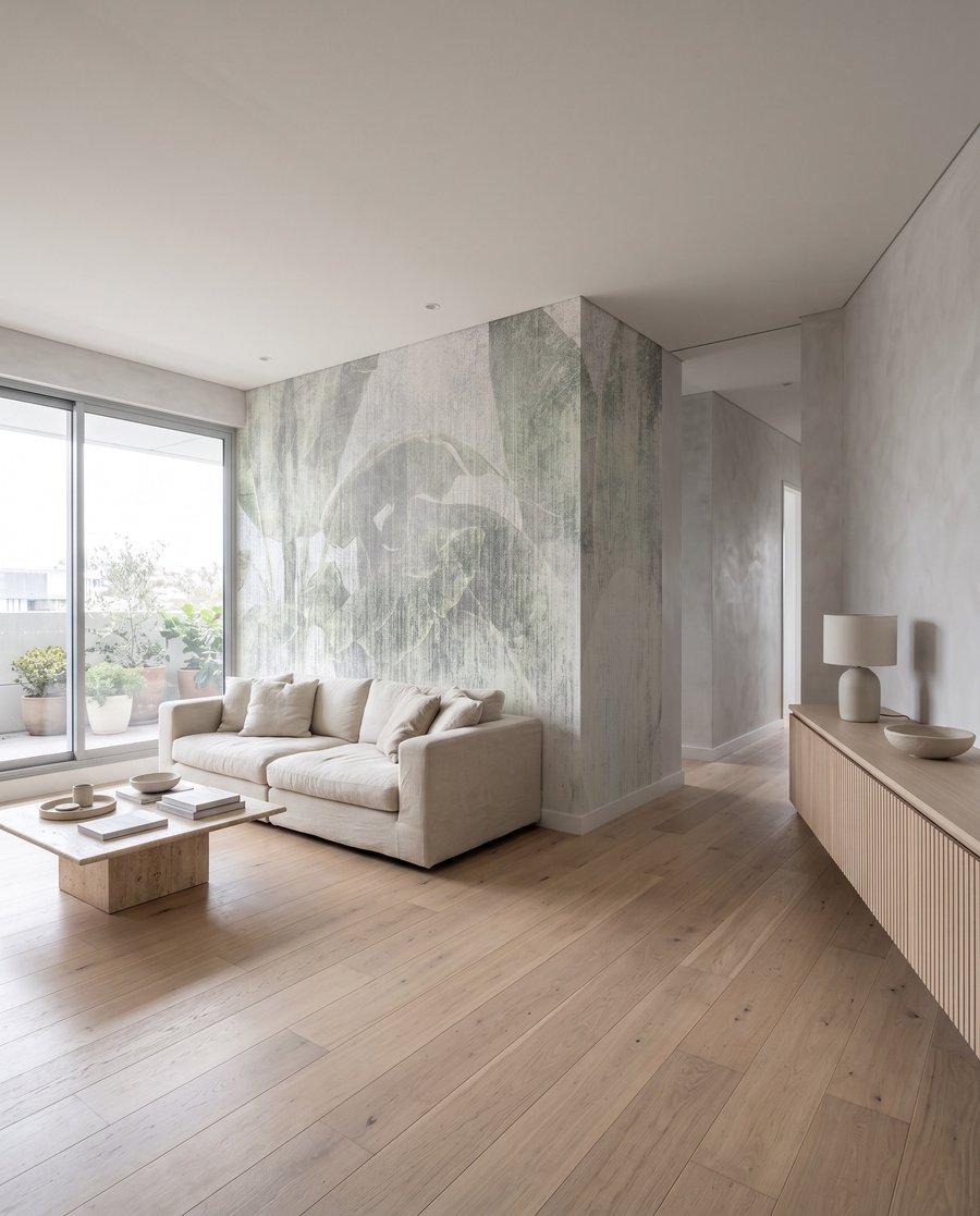Folhas atrás de névoa — interior 3