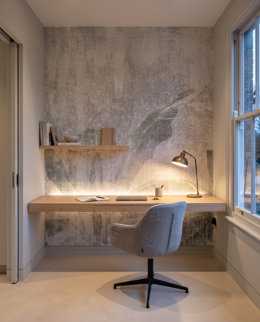 Folhas atrás de névoa — interior 5