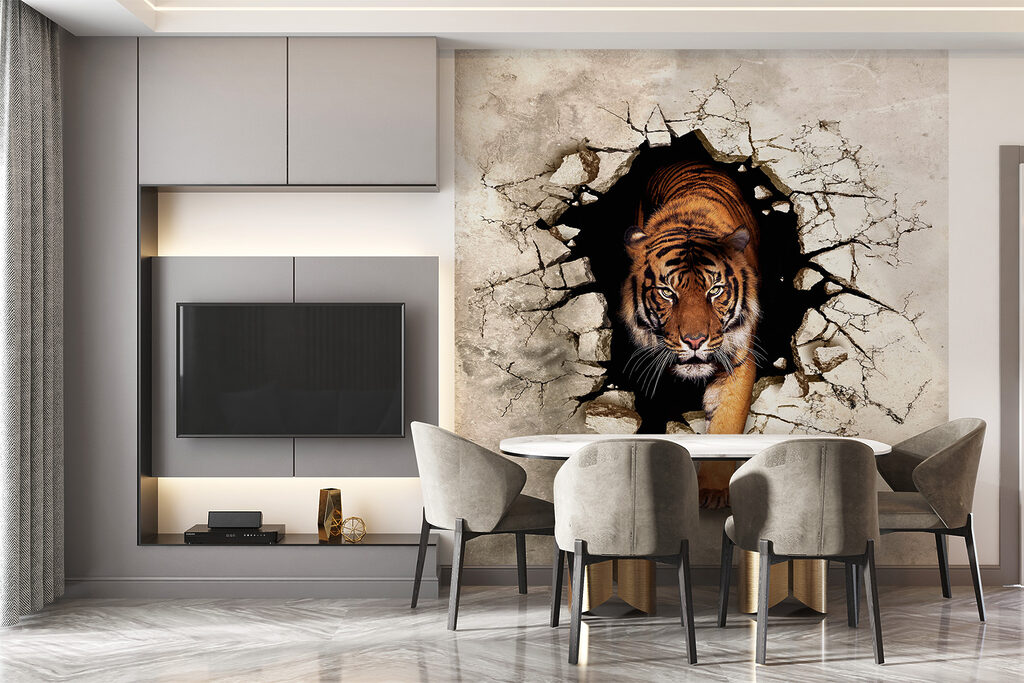 Tigre através da parede — interior 4