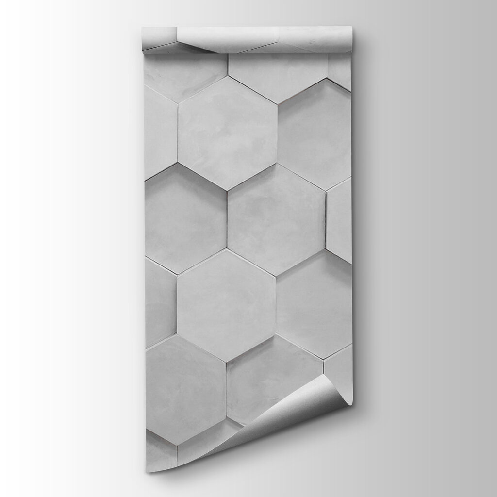 Hexágonos brancos com sombras — vista do produto